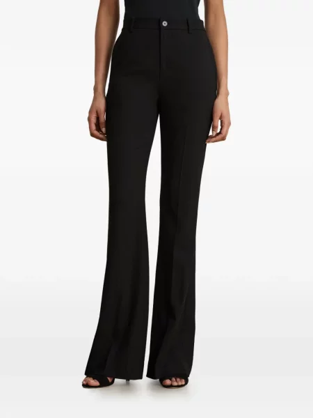 Παντελόνι Lauren Ralph Lauren από κρεπ μαύρο