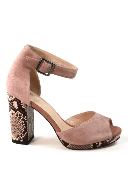 Кожаные босоножки It-girl розовые