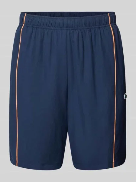 Szorty sport z miękką podszewką w kroju regular fit Lacoste Sport granatowe