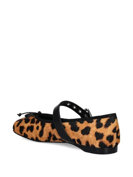 Balerini Jeffrey Campbell cu model leopard cu cataramă maro
