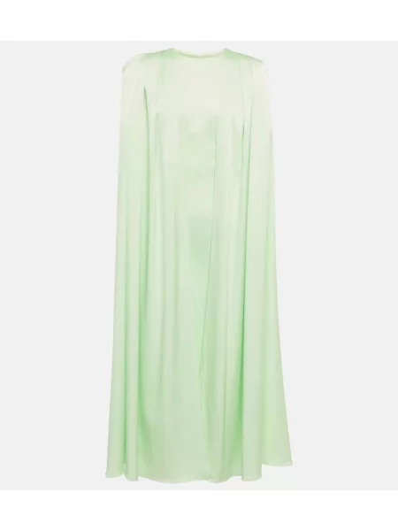 Rochie midi Alex Perry din satin până la genunchi de costum verde