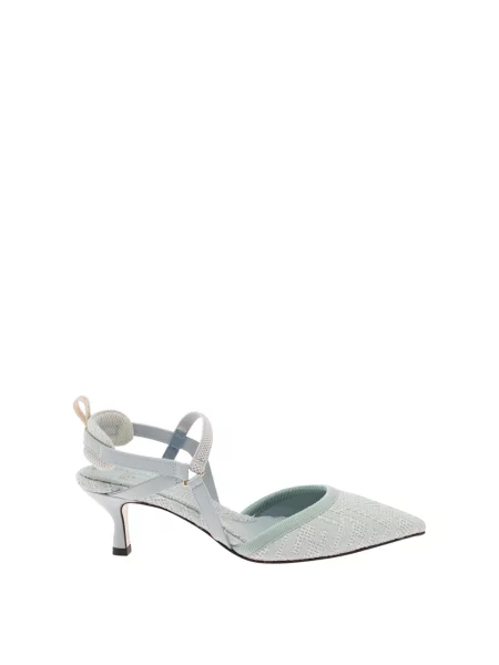 Portfel Alexander Mcqueen z otwartą piętą niebieski