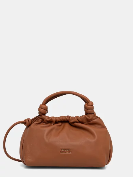 Tommy Hilfiger torebka crossbody skórzana brązowa