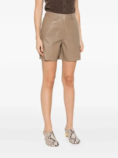 Pantaloni scurți Marc O'polo din piele maro