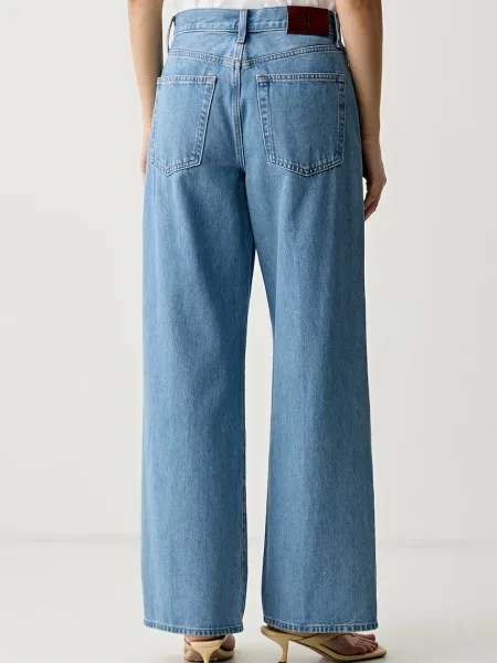 Calvin Klein Jeans jeansy wide leg niebieskie