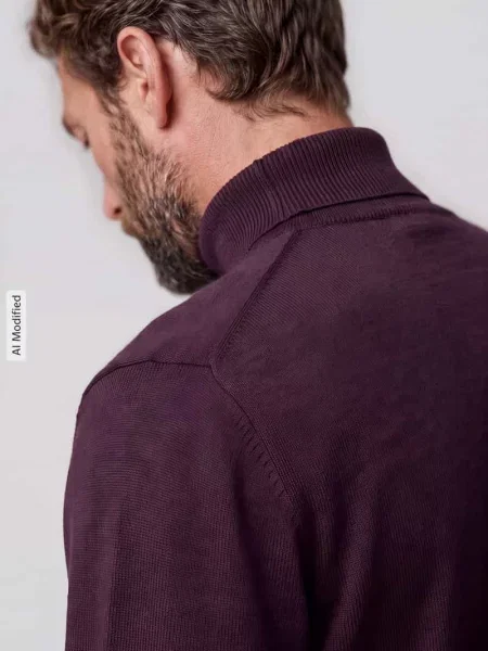 Sweter z golfem o kroju regular fit z czystej wełny model MIKO' Jake*s Studio Men