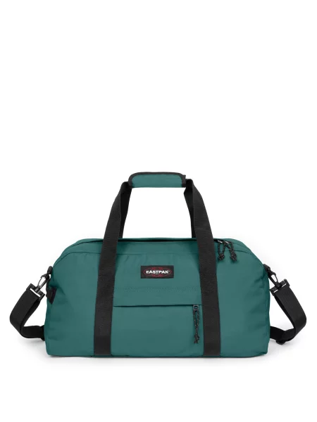 EASTPAK Geantă de weekend Stand Cabin verde petrol / negru alb