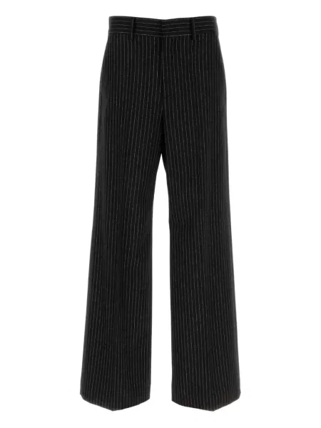 Pruhované kalhoty Valentino Garavani černé