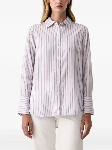 Lung cămașă Barbour cu dungi violet