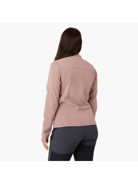 Bluza Polarowa Rozpinana Wędrówki Kobieta Stryn Elastyczny W Cztery Strony brązowa