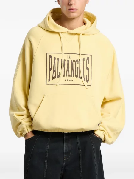 Hanorac cu glugă Palm Angels cu autograf galben