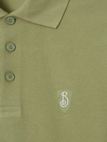 Tricou polo Burberry cu broderie verde