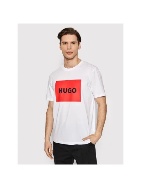 Hugo Majica Regular Fit bela