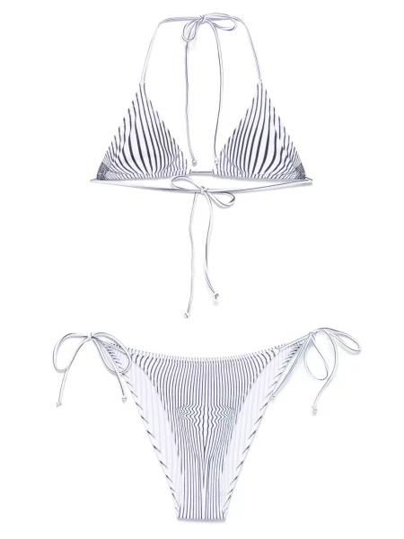 Bikini Jean Paul Gaultier w paski biały