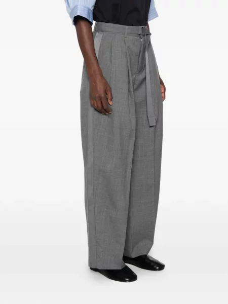 Cu centură pantaloni Sacai gri