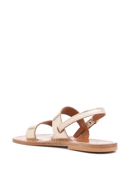 Sandale K. Jacques din piele auriu