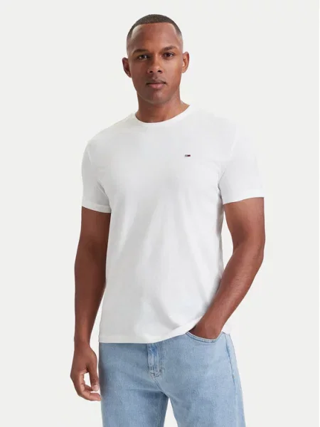 Tommy Jeans Tricou gri deschis / negru alb