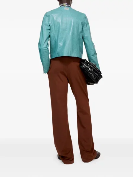 Pantaloni Acne Studios cu broderie maro