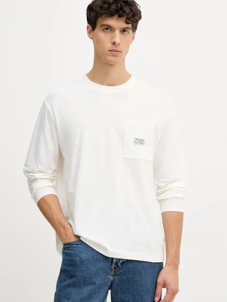 Тениска с дълъг ръкав Pepe Jeans бяло