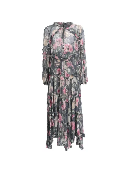 Rochie Zimmermann cu model floral cu imagine gri