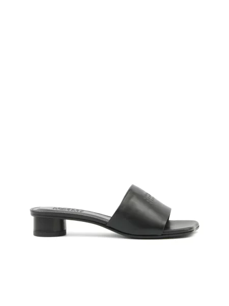Klapki Mm6 Maison Margiela skórzane czarne