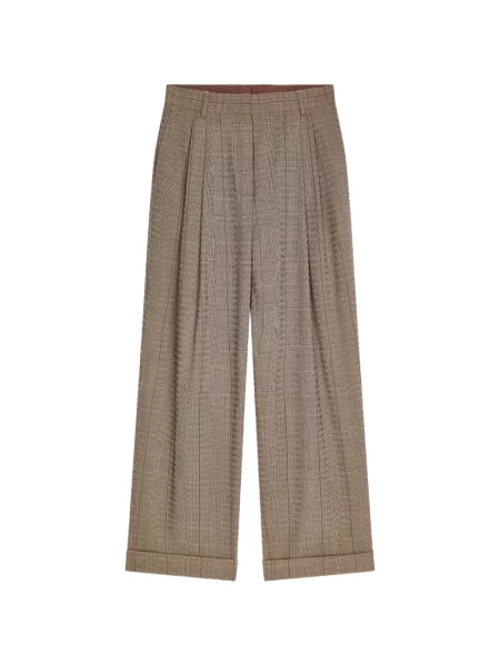 Pantaloni Dries Van Noten de lână maro