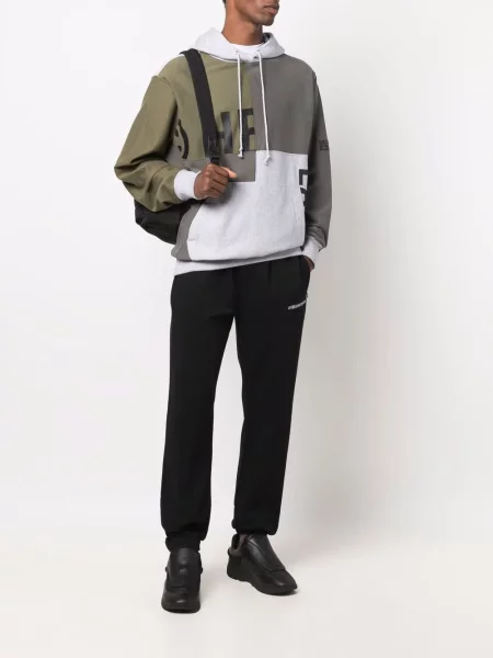 Sweter Helmut Lang z nadrukiem szary