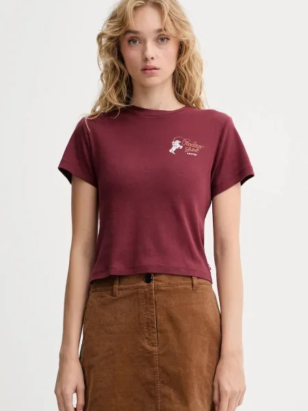 Тениска Levi's дамска бордо