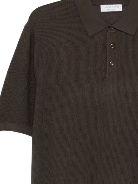 Πλεκτό μικρός polo Jeordie's καφέ