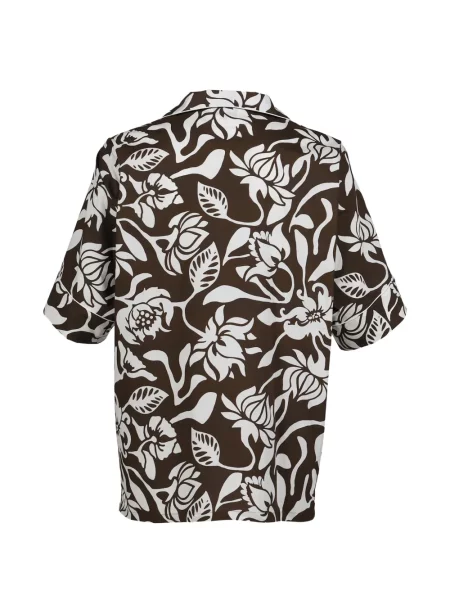 Cămașă Hed Mayner cu model floral maro