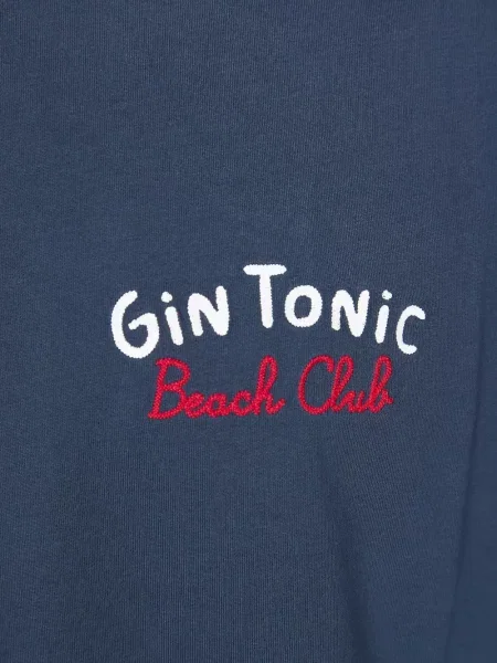 Tricou Mc2 Saint Barth cu broderie albastru