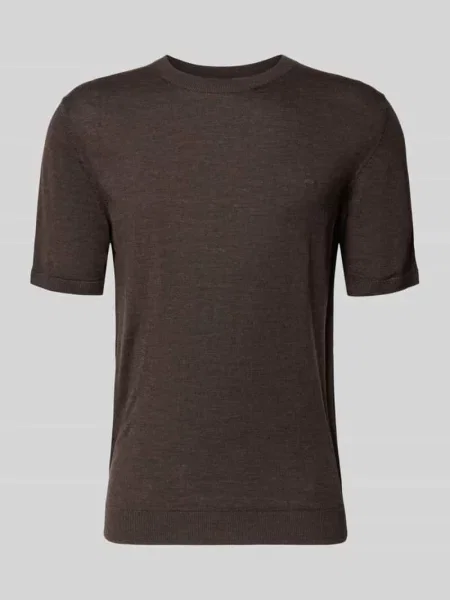 T-shirt z okrągłym dekoltem i wyhaftowanym logo Fynch-hatton