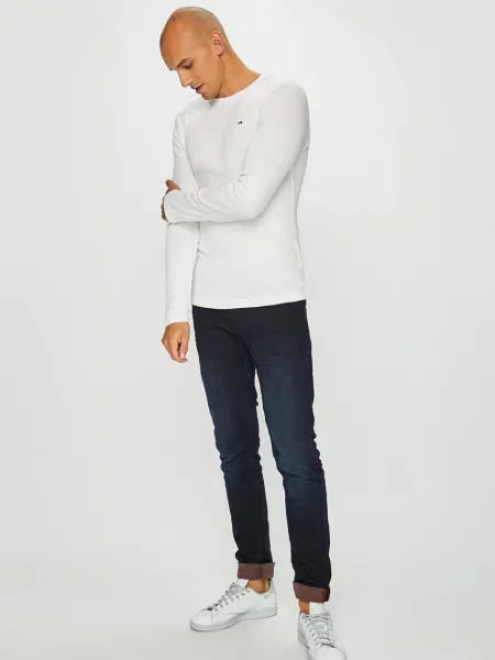 Μακρυμάνικη μπλούζα Tommy Jeans λευκό