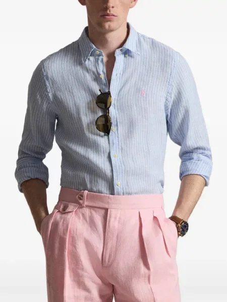 Czapka z daszkiem Polo Ralph Lauren w kratkę z twillu biznesowa niebieska