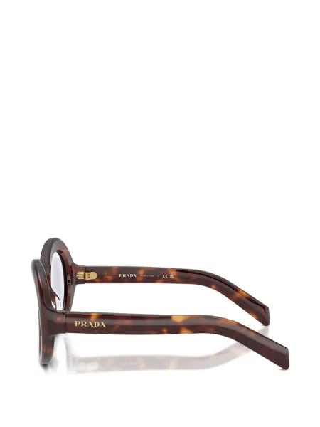 Ochelari de soare rotunzi Prada Eyewear maro
