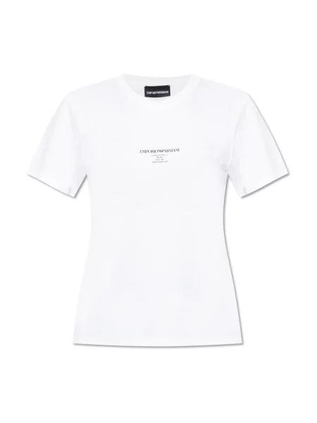 Koszulka Emporio Armani z logo biała