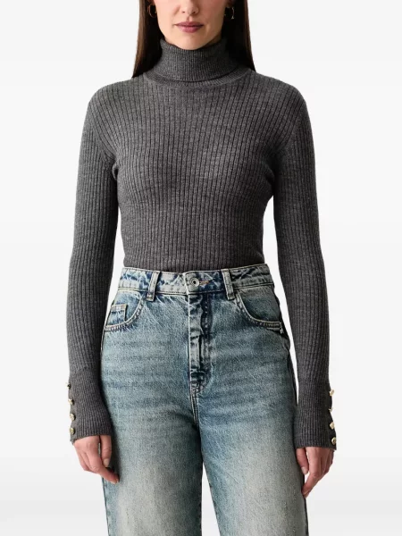 Lung tricou Luisa Spagnoli tricotate gri