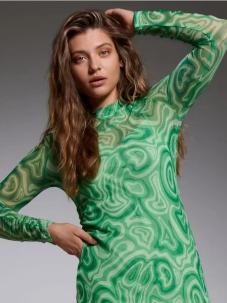 Мідісукня з візерунком різнобарвний