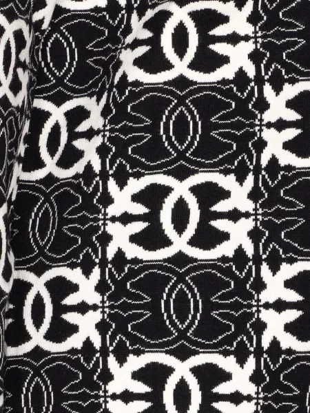 Cardigan Pinko cu imprimeu geometric negru