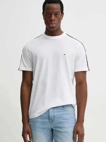 Тениска Tommy Hilfiger с изчистен дизайн бяло