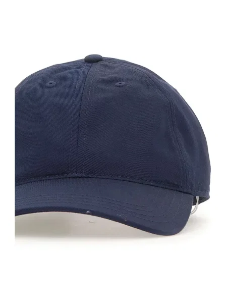 Lacoste czapka z daszkiem granatowy gładka niebieska