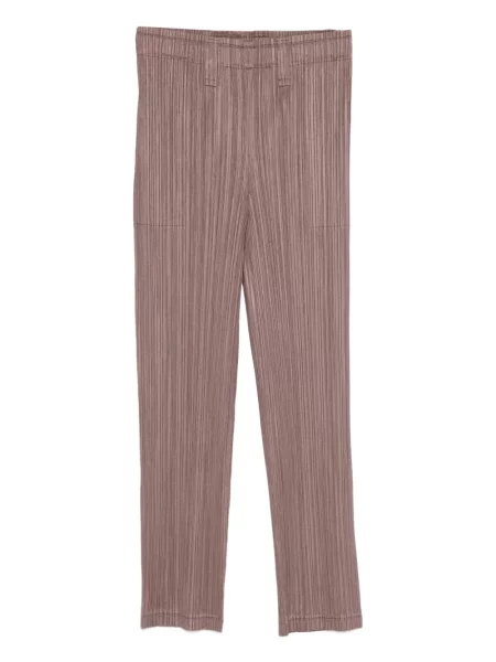 Pantaloni Pleats Please Issey Miyake plisate maro
