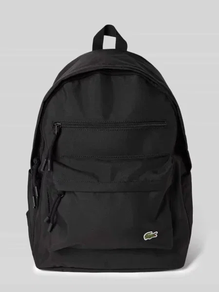 Lacoste plecak duży gładki czarny