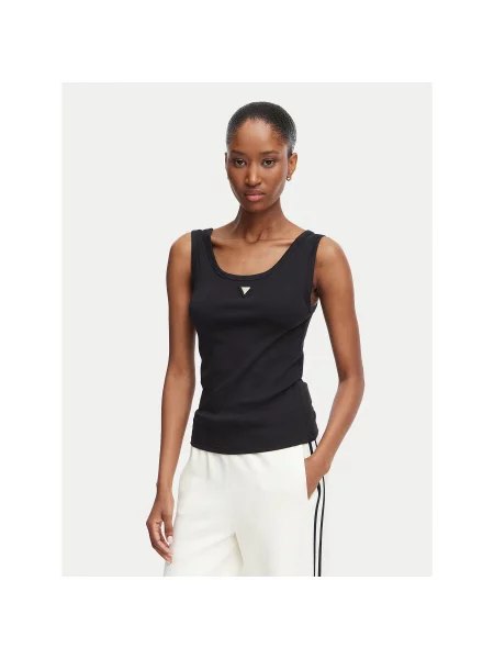 Guess top z bombažem OLYMPE črna