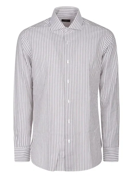 Pruhovaná košile Barba bílá