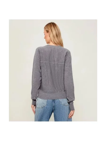 Sweter Pinko wełniany szary