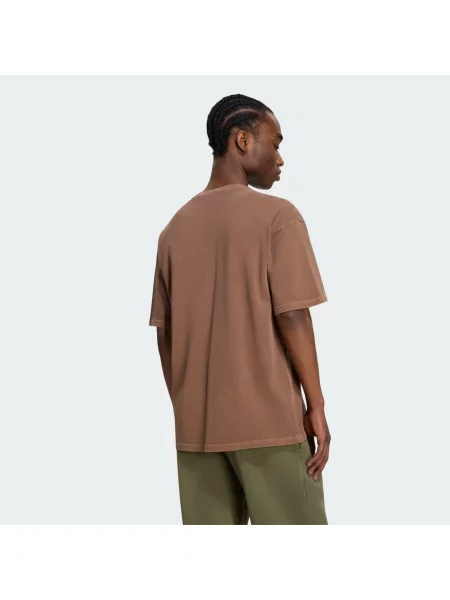 TRIČKO TREFOIL ESSENTIALS WASHED LOOSE DROPPED SHOULDER hnědé