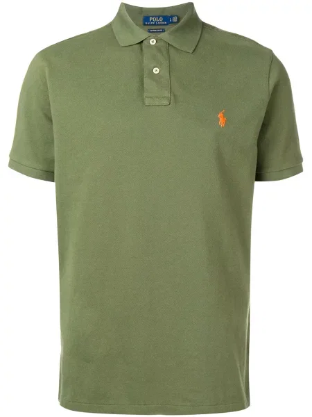 Tricou polo Polo Ralph Lauren cu broderie clasic verde