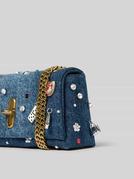 Torba na ramię w optyce dżinsu Marc Jacobs niebieska
