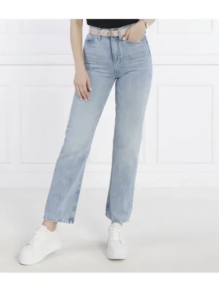 Calvin Klein Jeans Blugi | Straight fit | high rise albastru